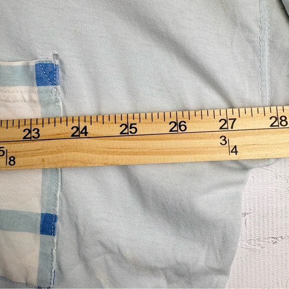 VTG Cypress Light Blue VNeck Nighty Sleep Dress with Pocket OS 100% Cotton - Picture 6 of 7